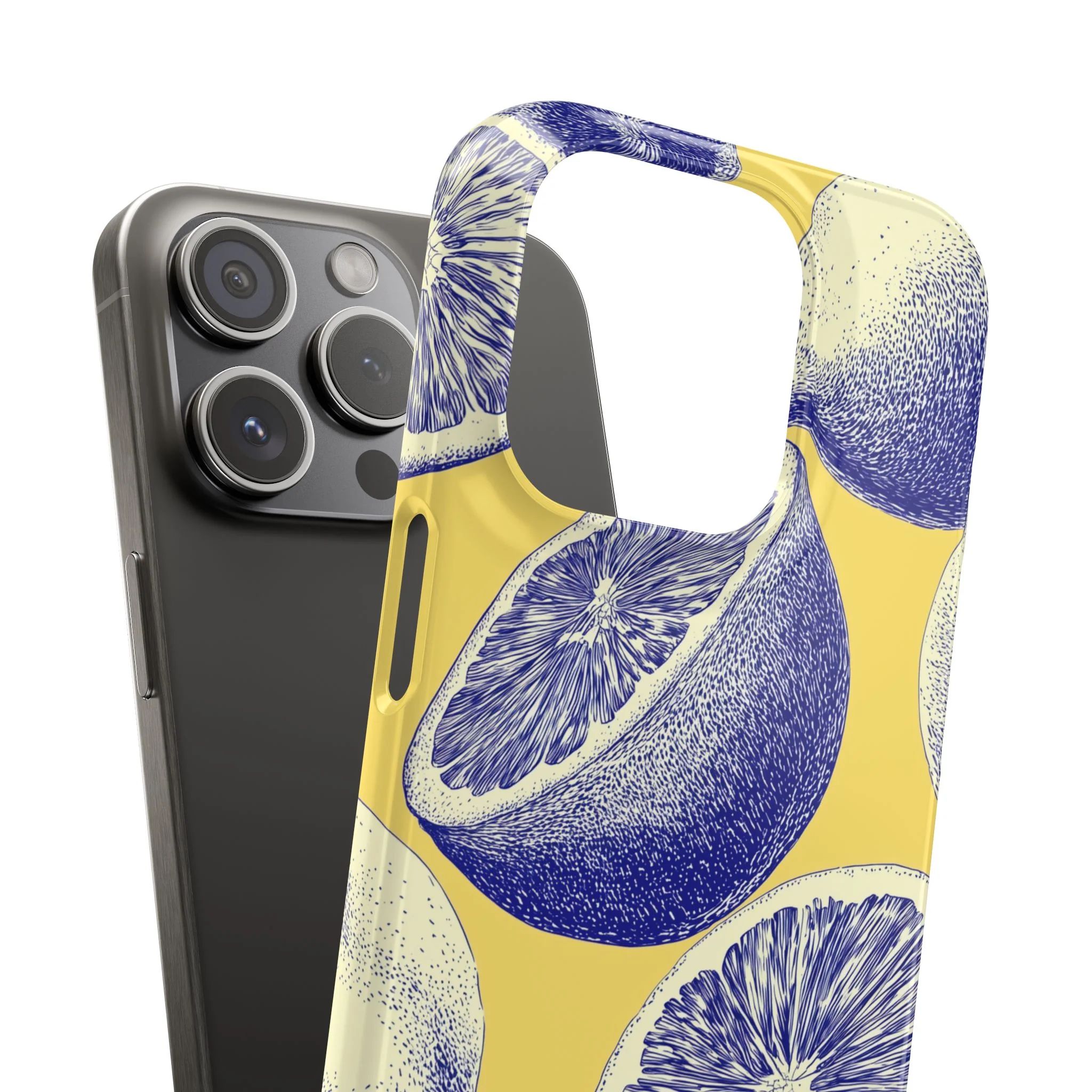 Indigo Citrus - Slim Phone Case - Image 101