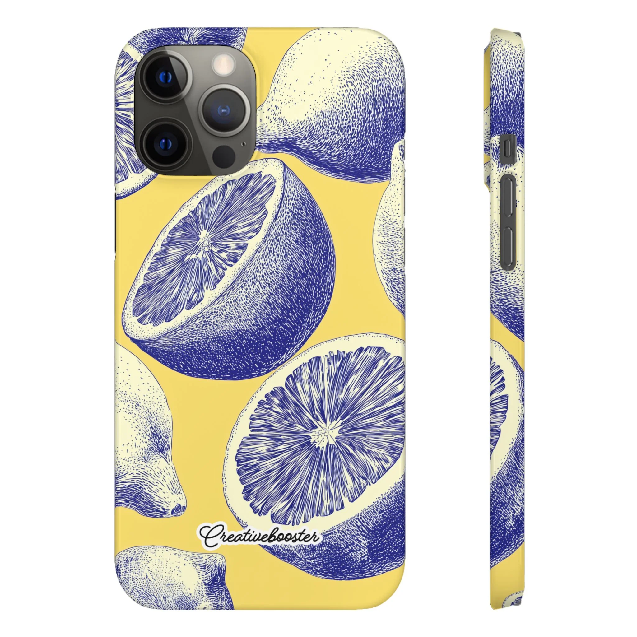Indigo Citrus - Slim Phone Case - Image 22