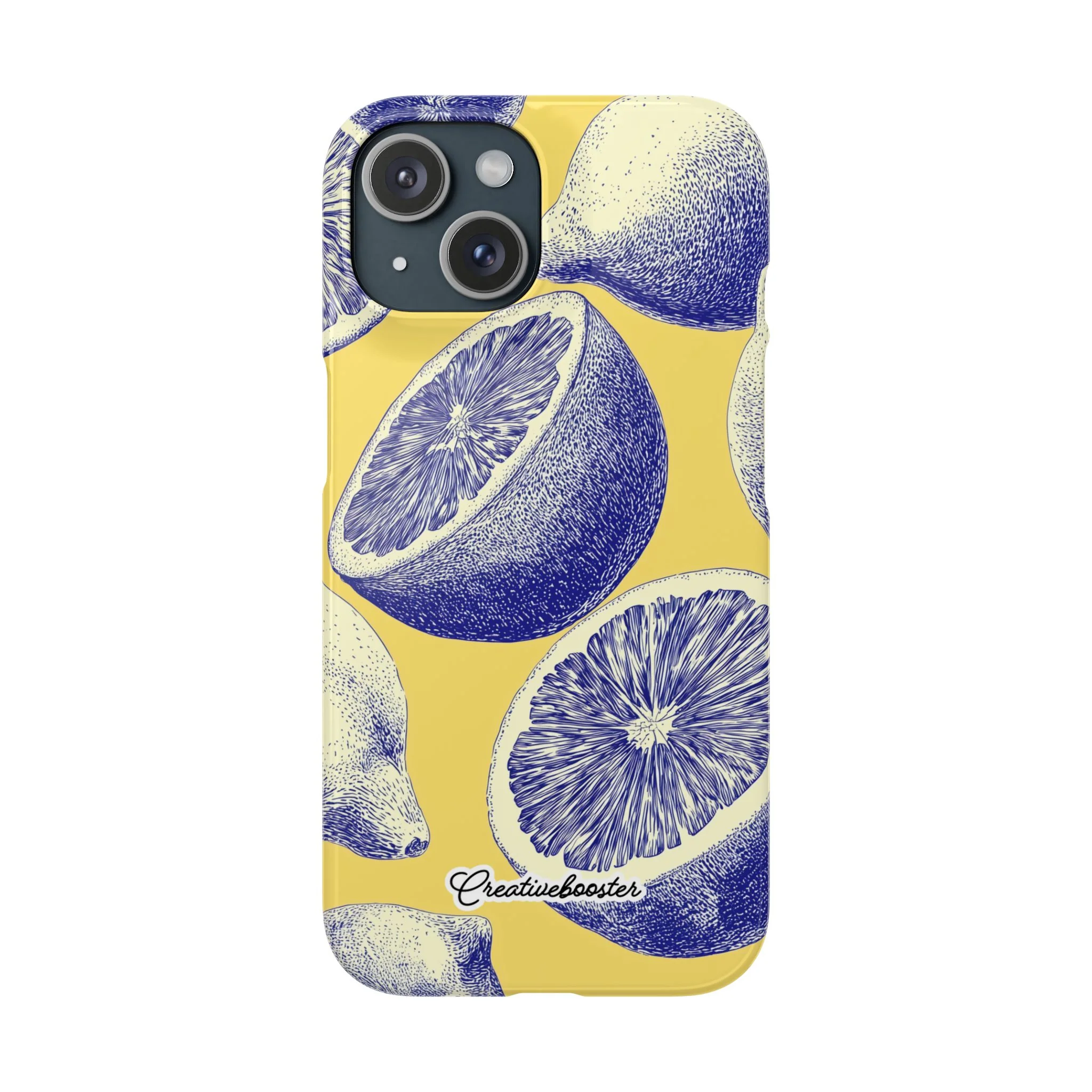Indigo Citrus - Slim Phone Case - Image 43