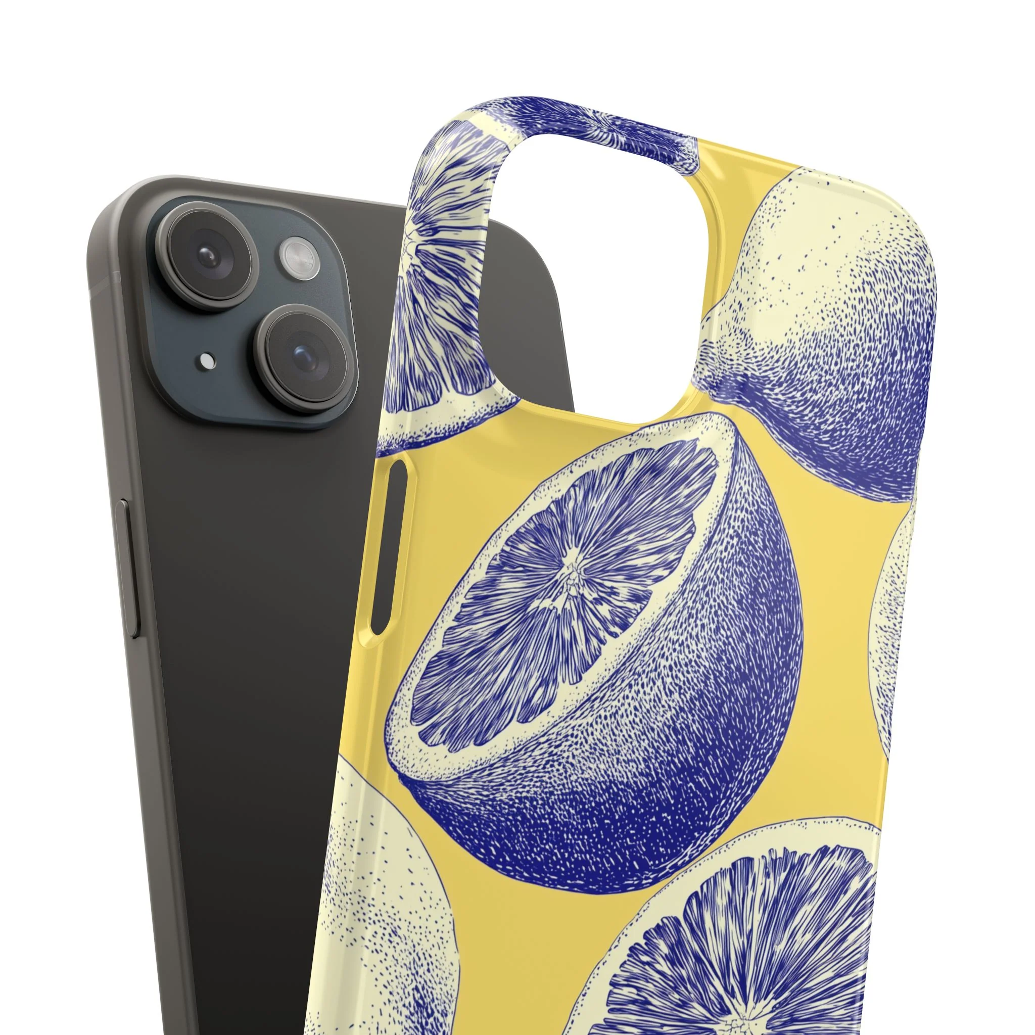 Indigo Citrus - Slim Phone Case - Image 99