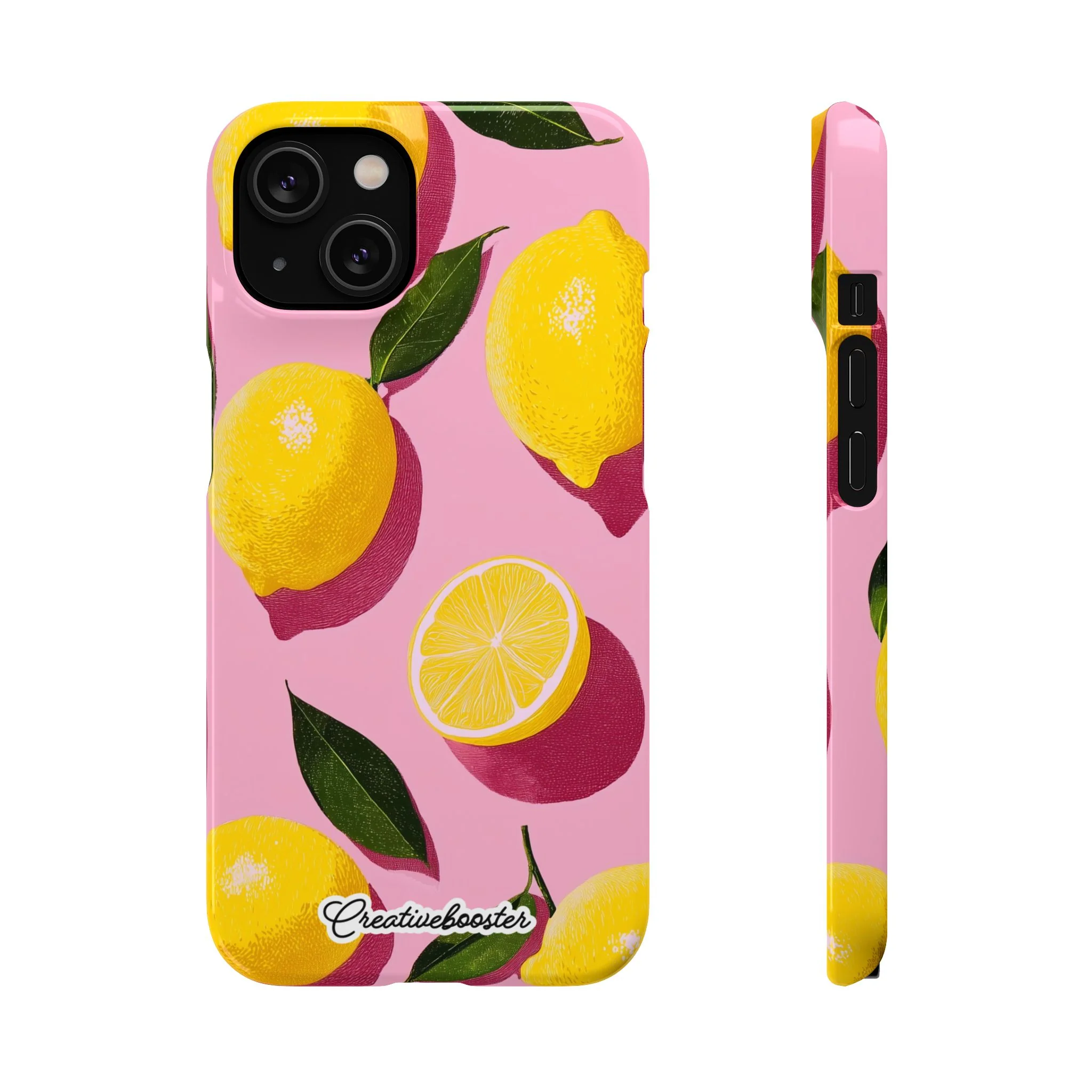 Retro Lemon - Slim Phone Case - Image 36