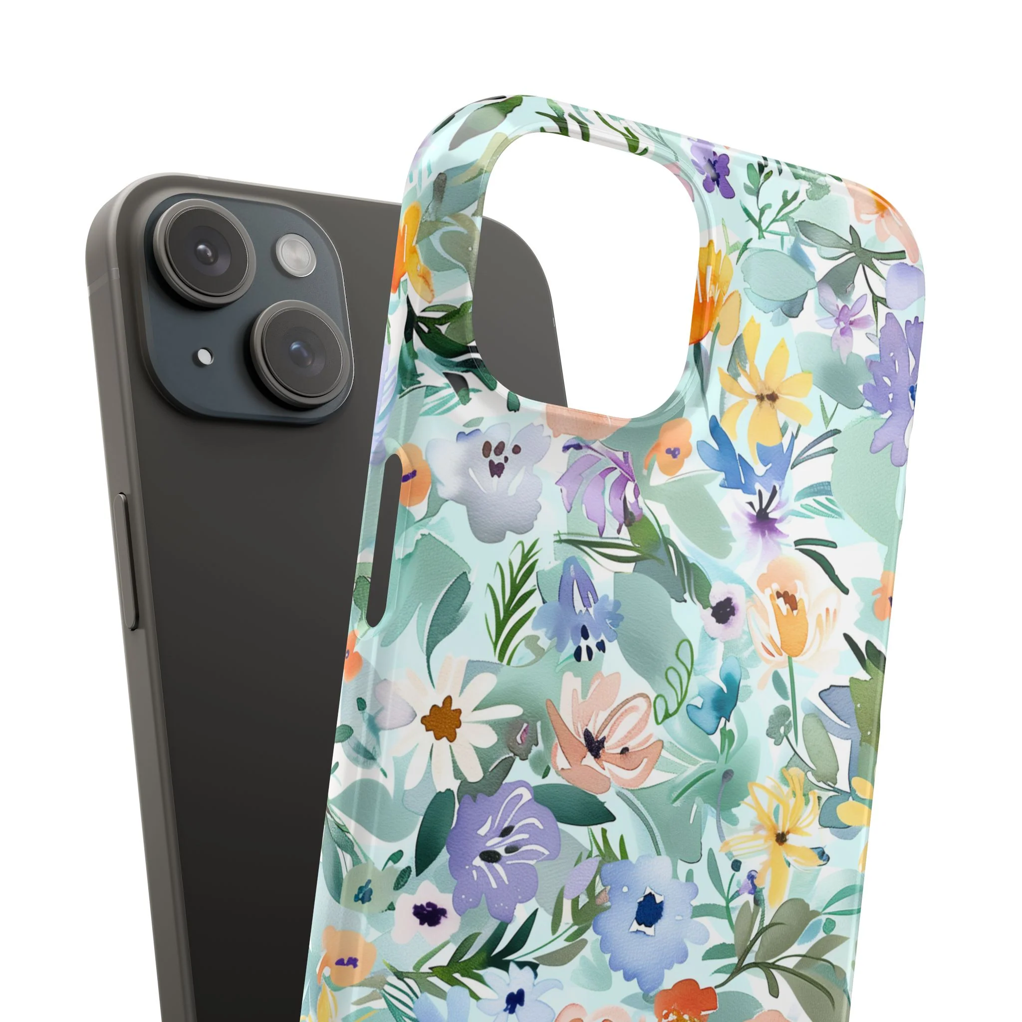 Watercolor Meadow - Slim Phone Case - Image 100